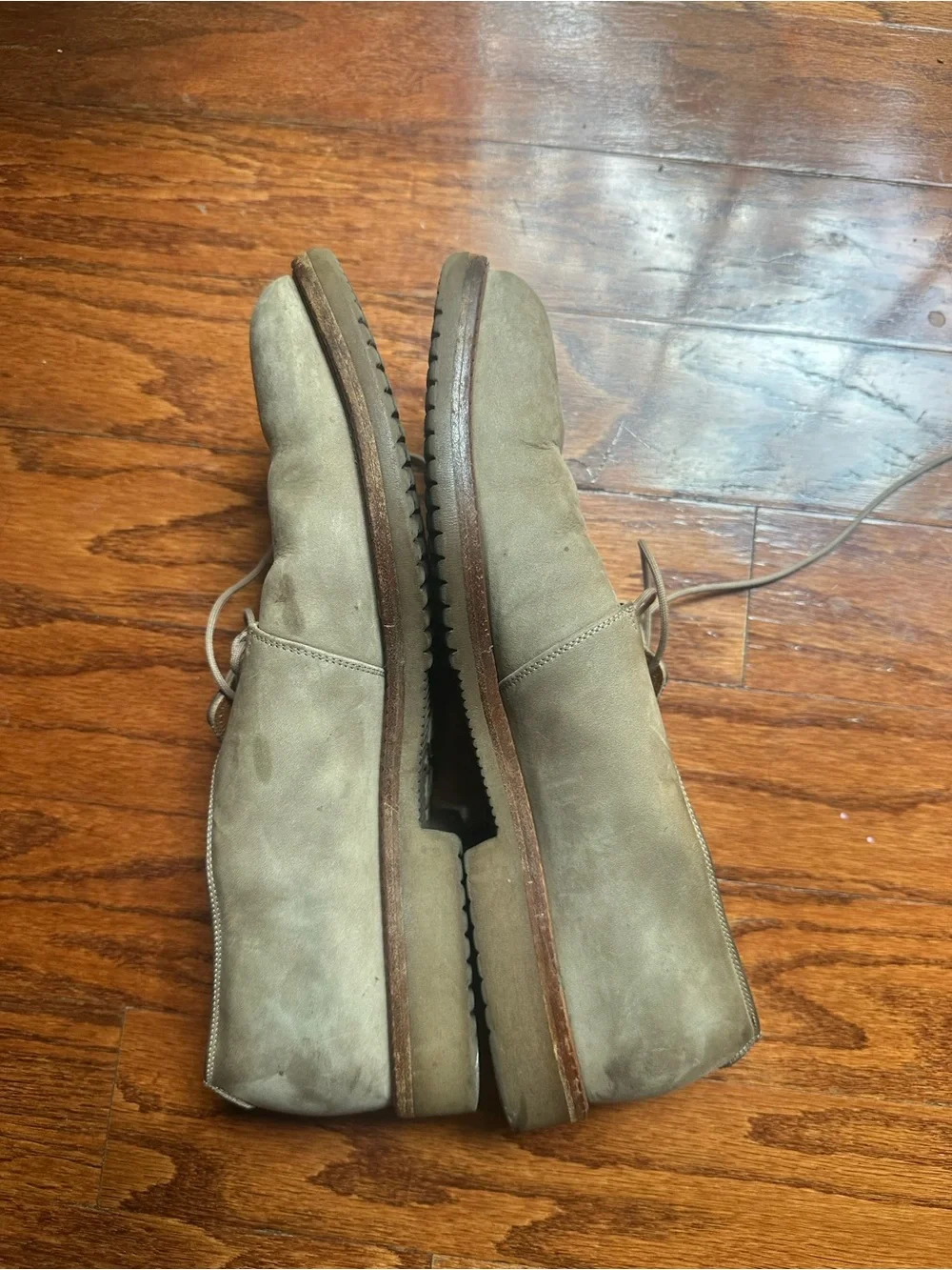 Ferragamo Suede Lace-Up Men's Dress Shoes in Olive